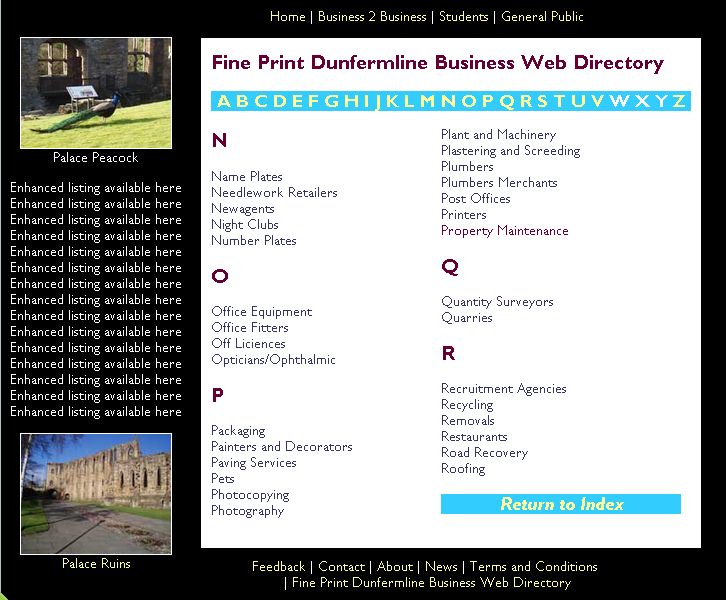 Fine Print Business Directory - Ex.2 Fine Print Business Directory - photo listing N-R